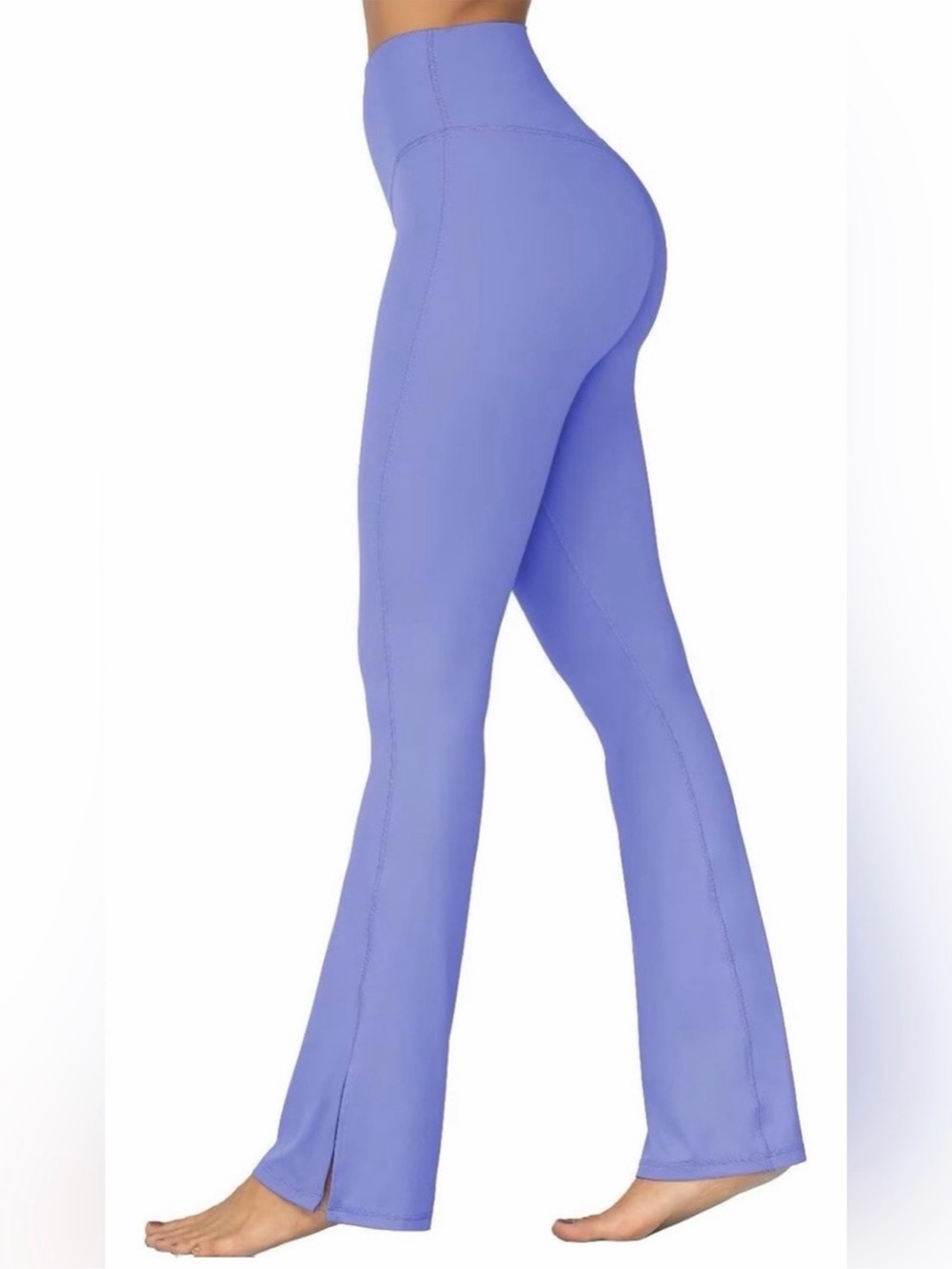 High-Waisted Periwinkle Flare Yoga Leggings Pants